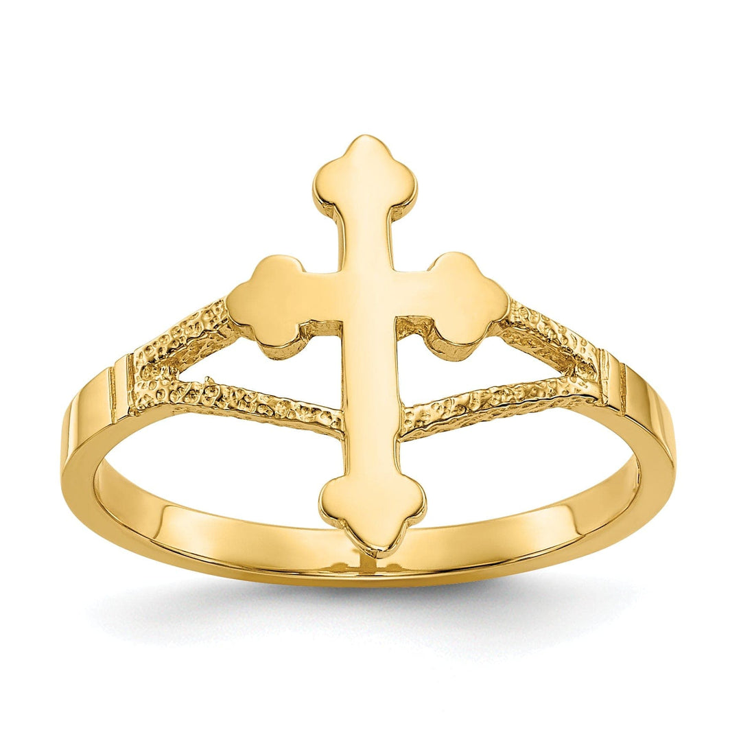 Lovely Rita's Ring 14k Yellow Gold Polished Cross Ring