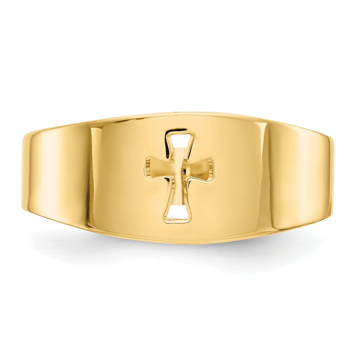 Lovely Rita's Ring 14k Yellow Gold Polished Cut-out Cross Ring