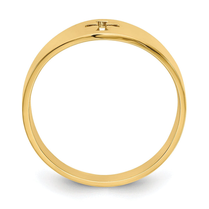 Lovely Rita's Ring 14k Yellow Gold Polished Cut-out Cross Ring
