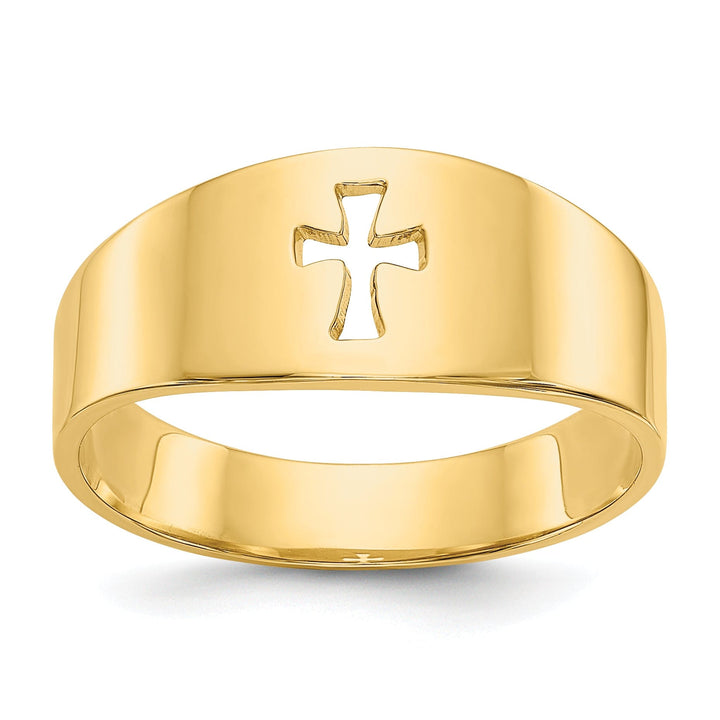 Lovely Rita's Ring 14k Yellow Gold Polished Cut-out Cross Ring