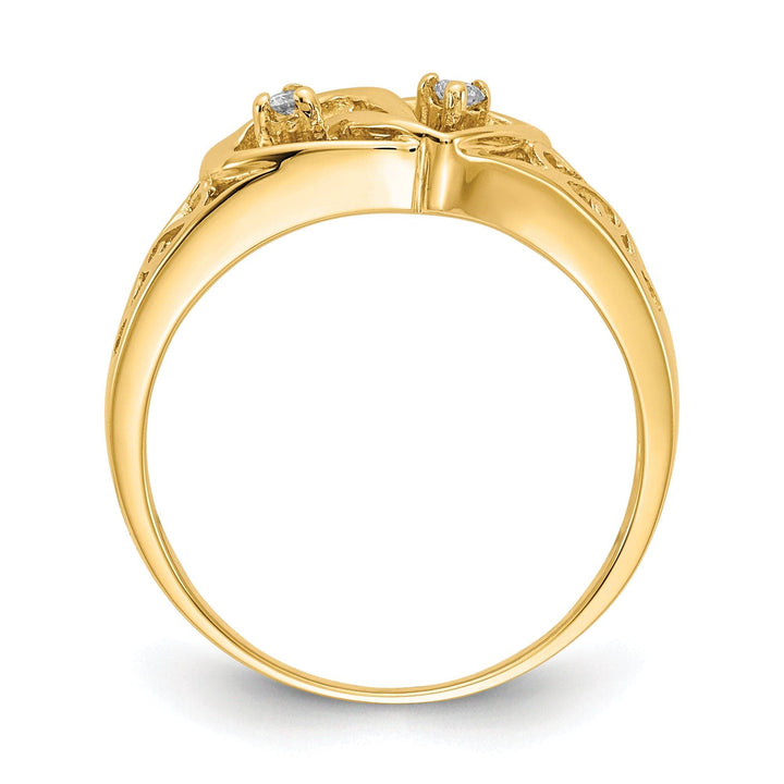 Lovely Rita's Ring 14k Yellow Gold Polished Diamond Heart Ring