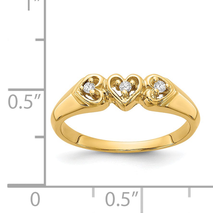 Lovely Rita's Ring 14k Yellow Gold Polished Diamond Heart Ring