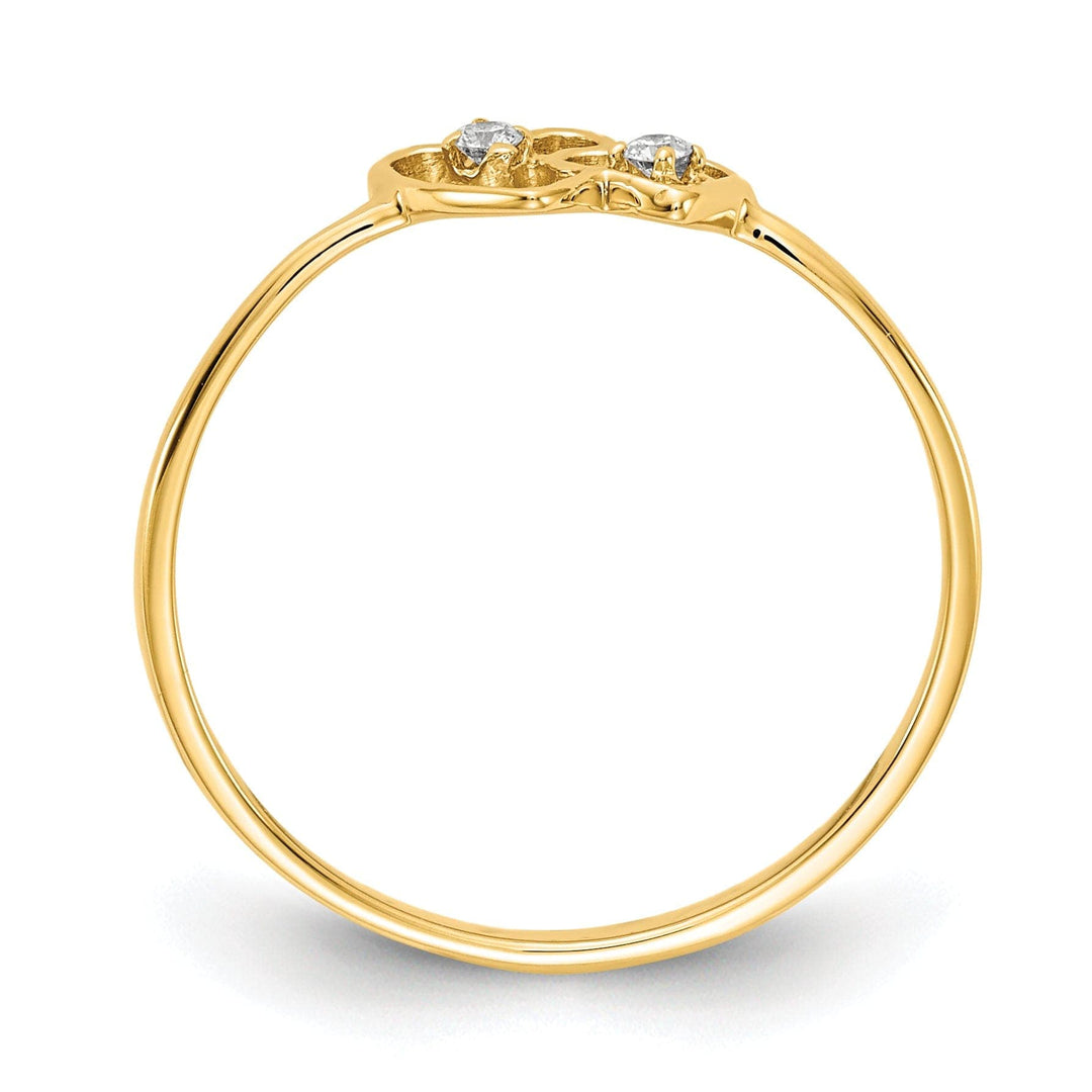 Lovely Rita's Ring 14k Yellow Gold Polished Diamond Heart Ring