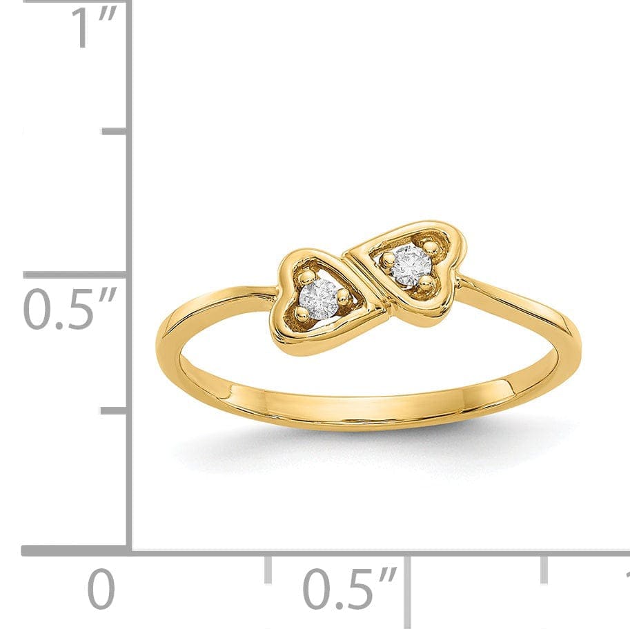 Lovely Rita's Ring 14k Yellow Gold Polished Diamond Heart Ring