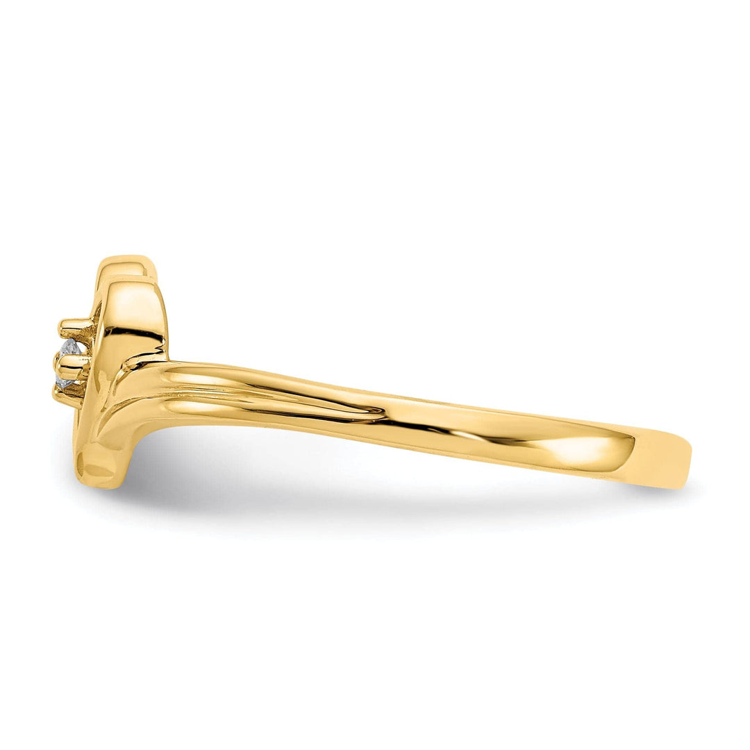 Lovely Rita's Ring 14k Yellow Gold Polished Diamond Heart Ring
