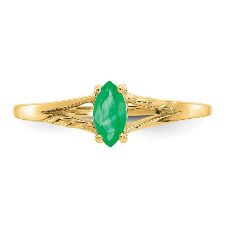 Lovely Rita's Ring 14k Yellow Gold Polished Emerald Birthstone Ring
