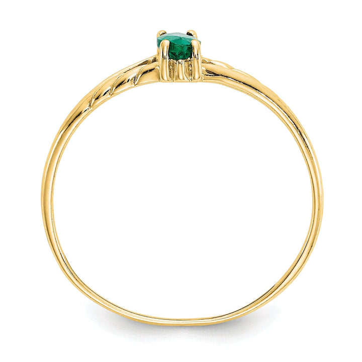 Lovely Rita's Ring 14k Yellow Gold Polished Emerald Birthstone Ring