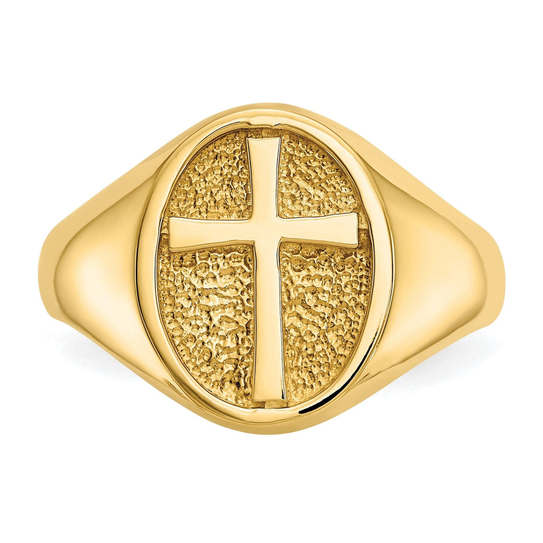 Lovely Rita's Ring 14k Yellow Gold Polished Eternal Life Cross Ring