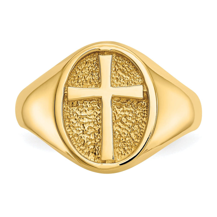 Lovely Rita's Ring 14k Yellow Gold Polished Eternal Life Cross Ring