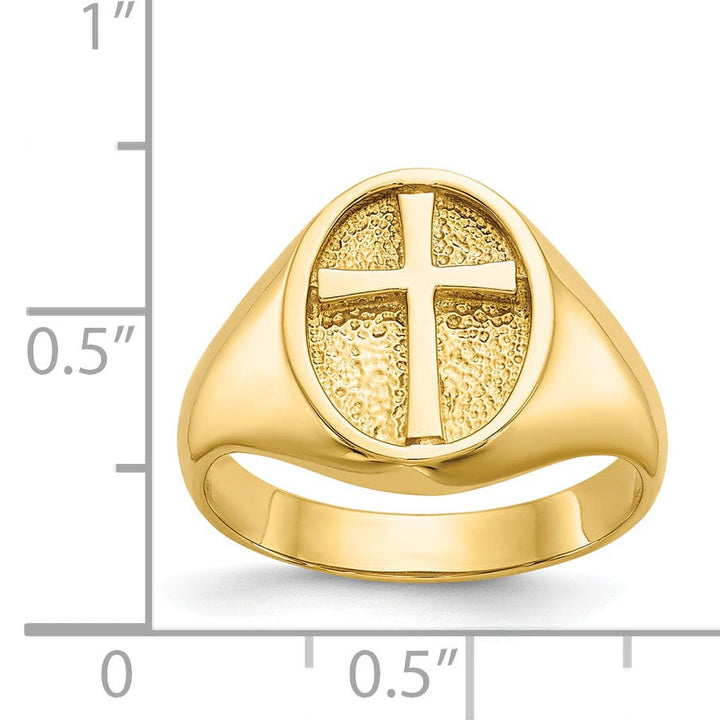 Lovely Rita's Ring 14k Yellow Gold Polished Eternal Life Cross Ring