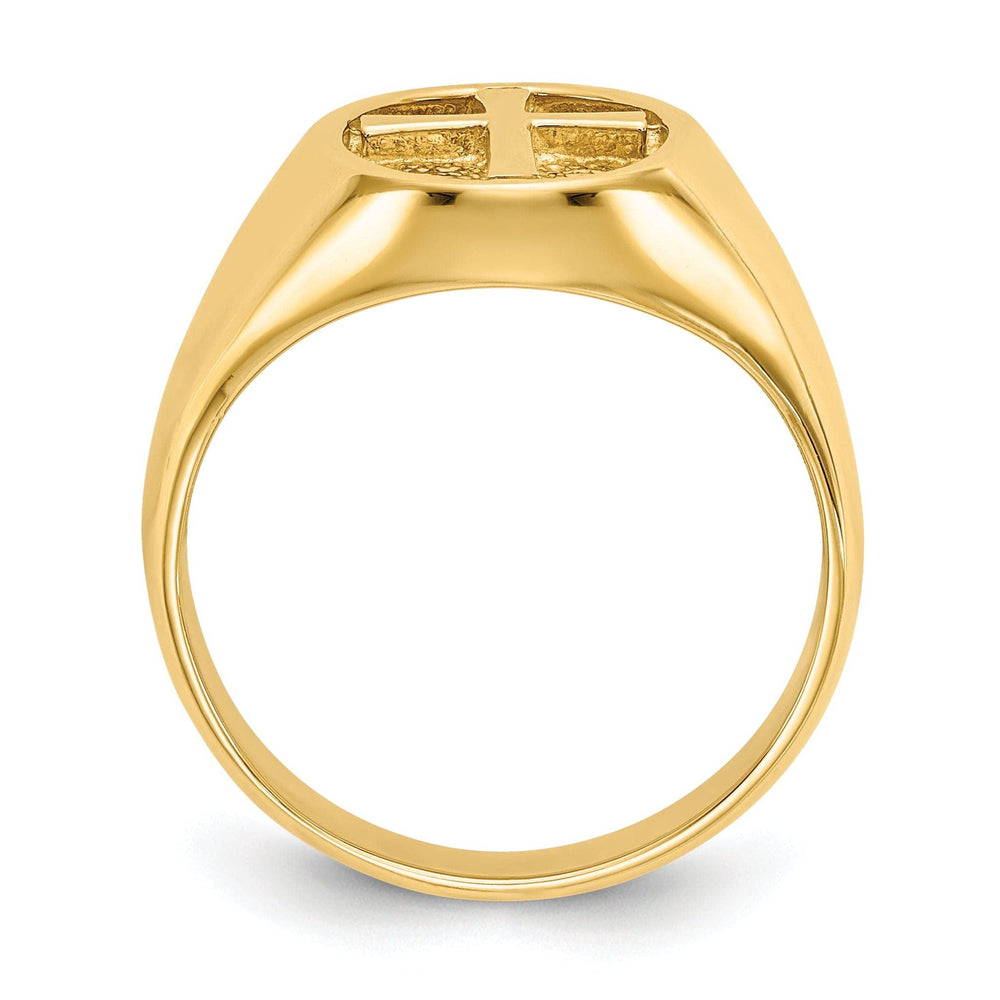Lovely Rita's Ring 14k Yellow Gold Polished Eternal Life Cross Ring