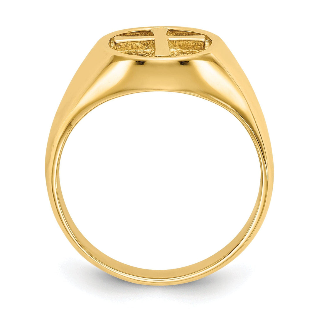 Lovely Rita's Ring 14k Yellow Gold Polished Eternal Life Cross Ring