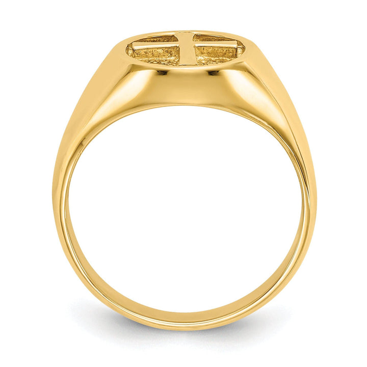 Lovely Rita's Ring 14k Yellow Gold Polished Eternal Life Cross Ring