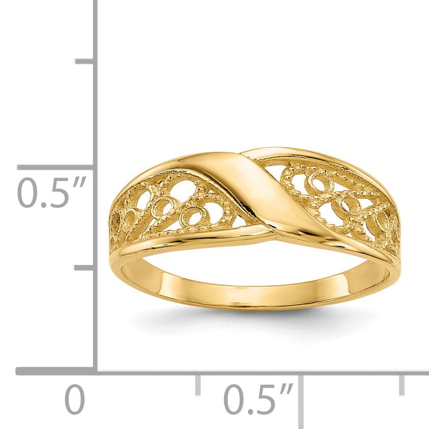 Lovely Rita's Ring 14k Yellow Gold Polished Filigree Ring