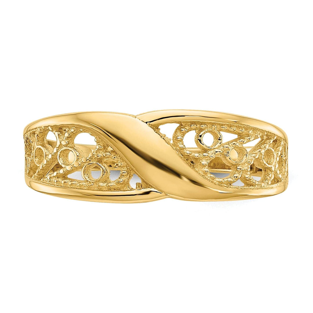 Lovely Rita's Ring 14k Yellow Gold Polished Filigree Ring