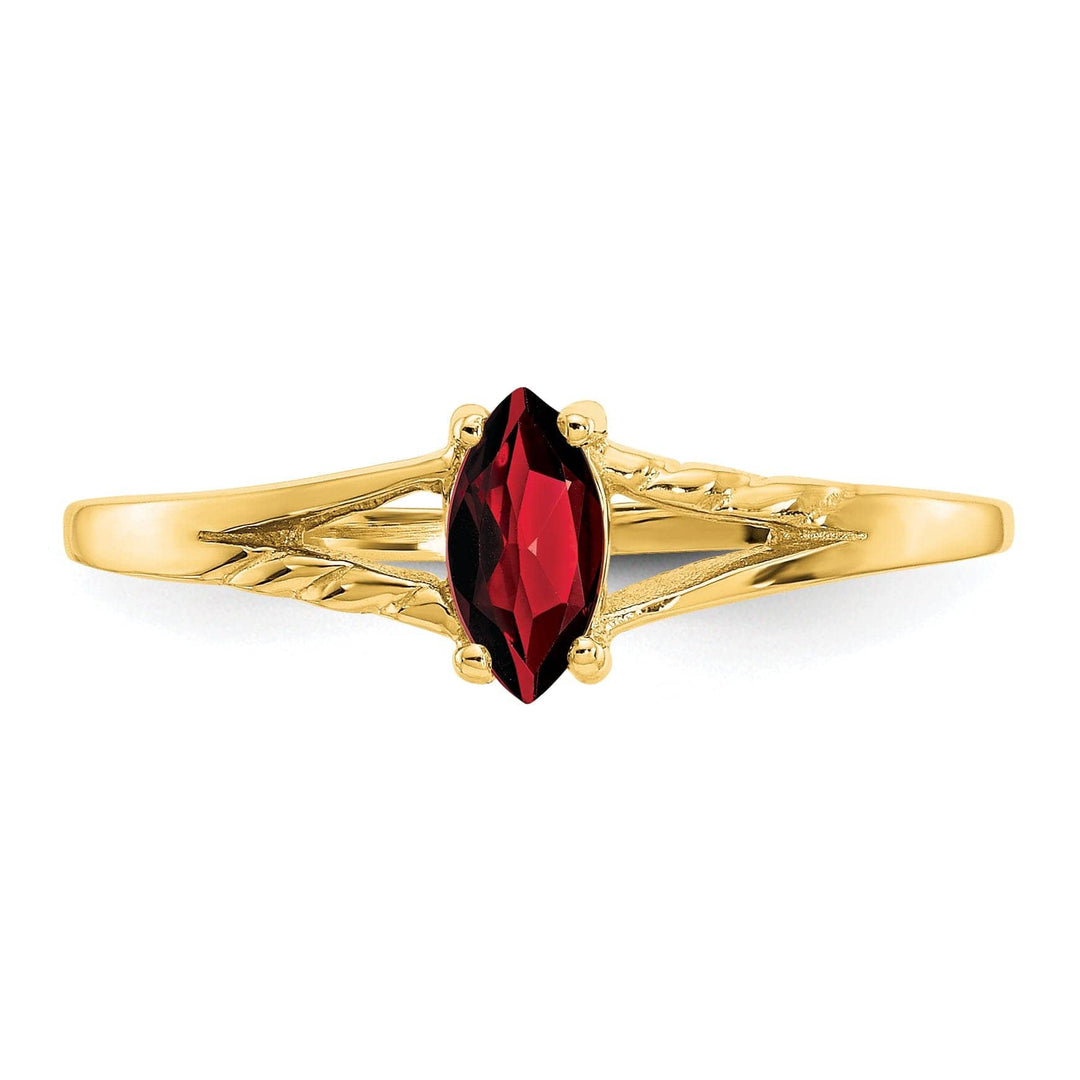 Lovely Rita's Ring 14k Yellow Gold Polished Garnet Birthstone Ring