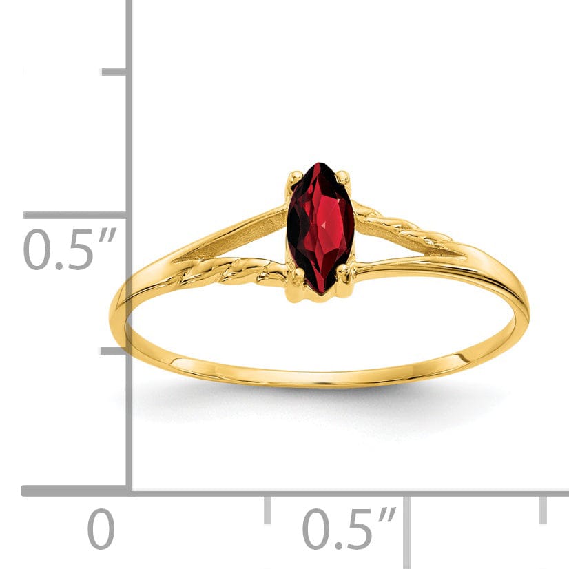 Lovely Rita's Ring 14k Yellow Gold Polished Garnet Birthstone Ring