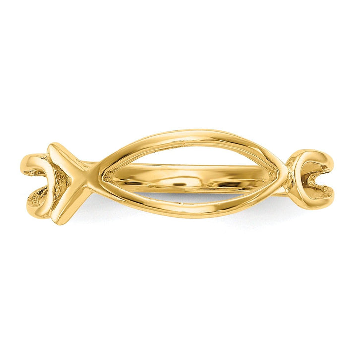 Lovely Rita's Ring 14k Yellow Gold Polished Ichthus Fish Ring