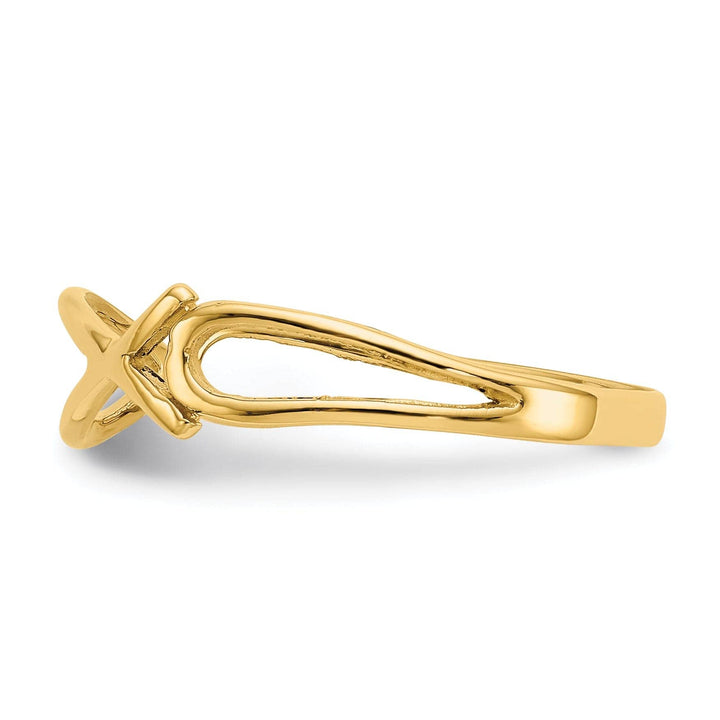 Lovely Rita's Ring 14k Yellow Gold Polished Ichthus Fish Ring