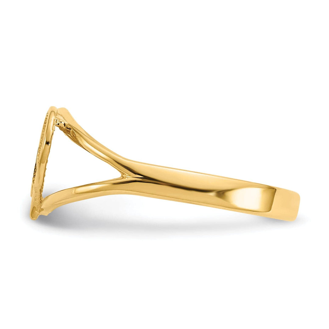 Lovely Rita's Ring 14k Yellow Gold Polished 'Mom' Heart Ring