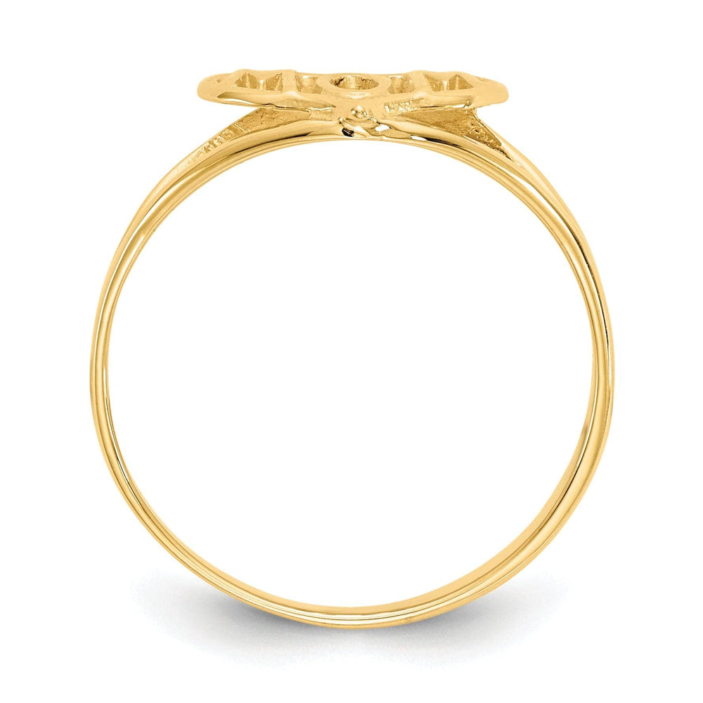 Lovely Rita's Ring 14k Yellow Gold Polished 'Mom' Heart Ring