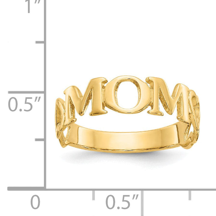 Lovely Rita's Ring 14k Yellow Gold Polished 'Mom' Ring