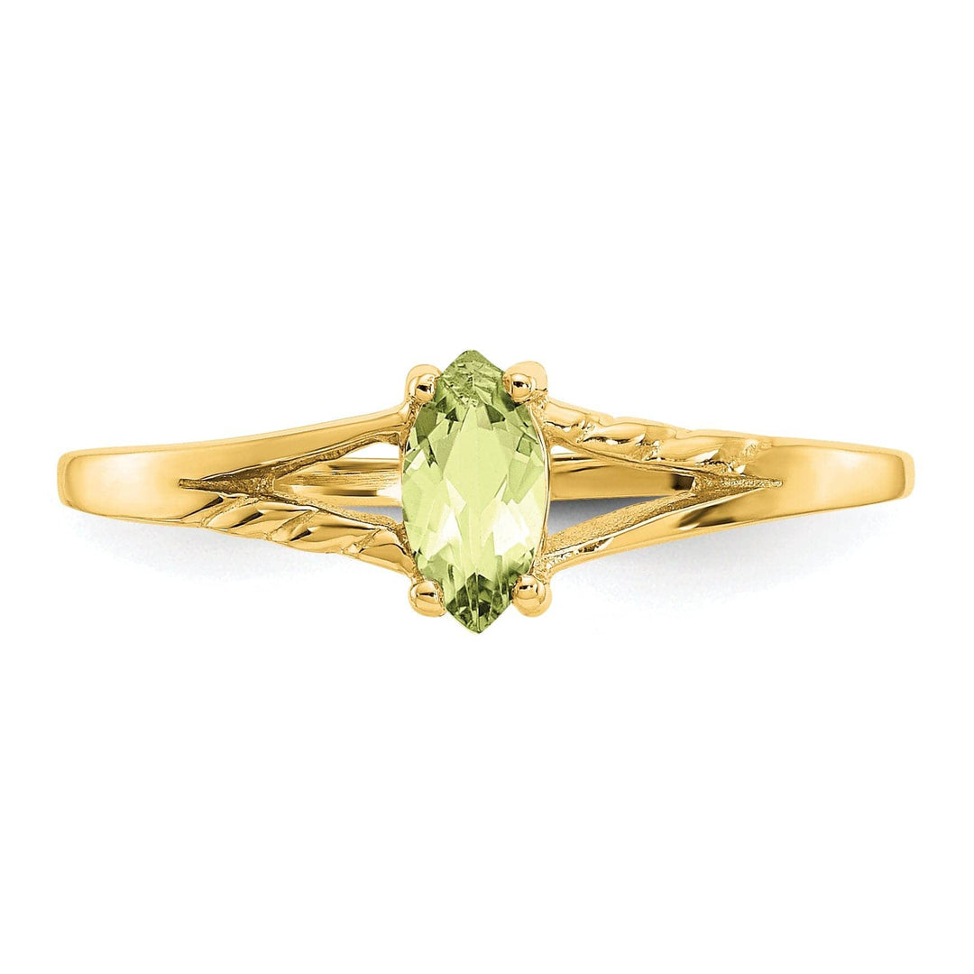 Lovely Rita's Ring 14k Yellow Gold Polished Peridot Birthstone Ring