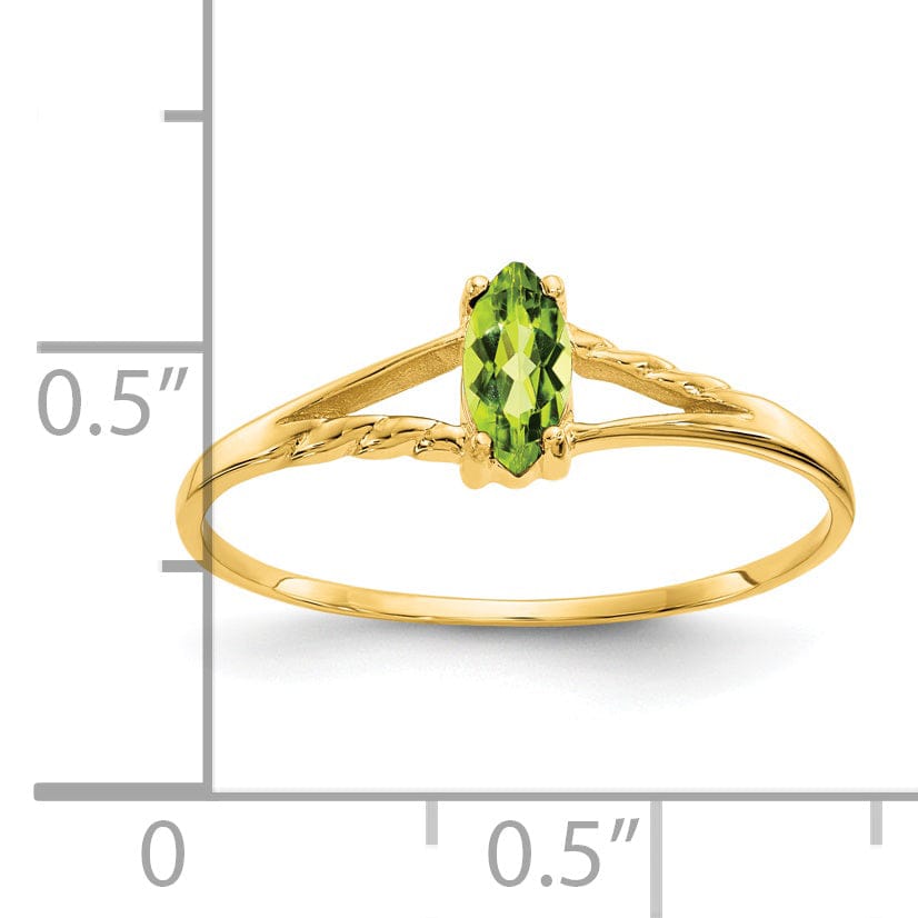 Lovely Rita's Ring 14k Yellow Gold Polished Peridot Birthstone Ring