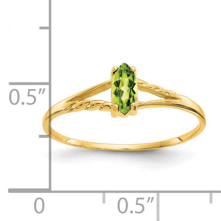 Lovely Rita's Ring 14k Yellow Gold Polished Peridot Birthstone Ring