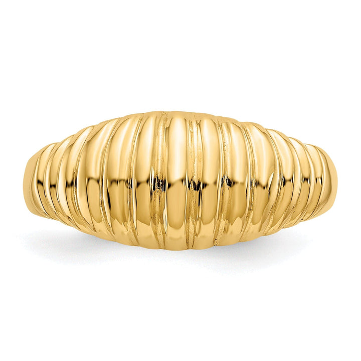 Lovely Rita's Ring 14k Yellow Gold Polished Ribbed Dome Ring