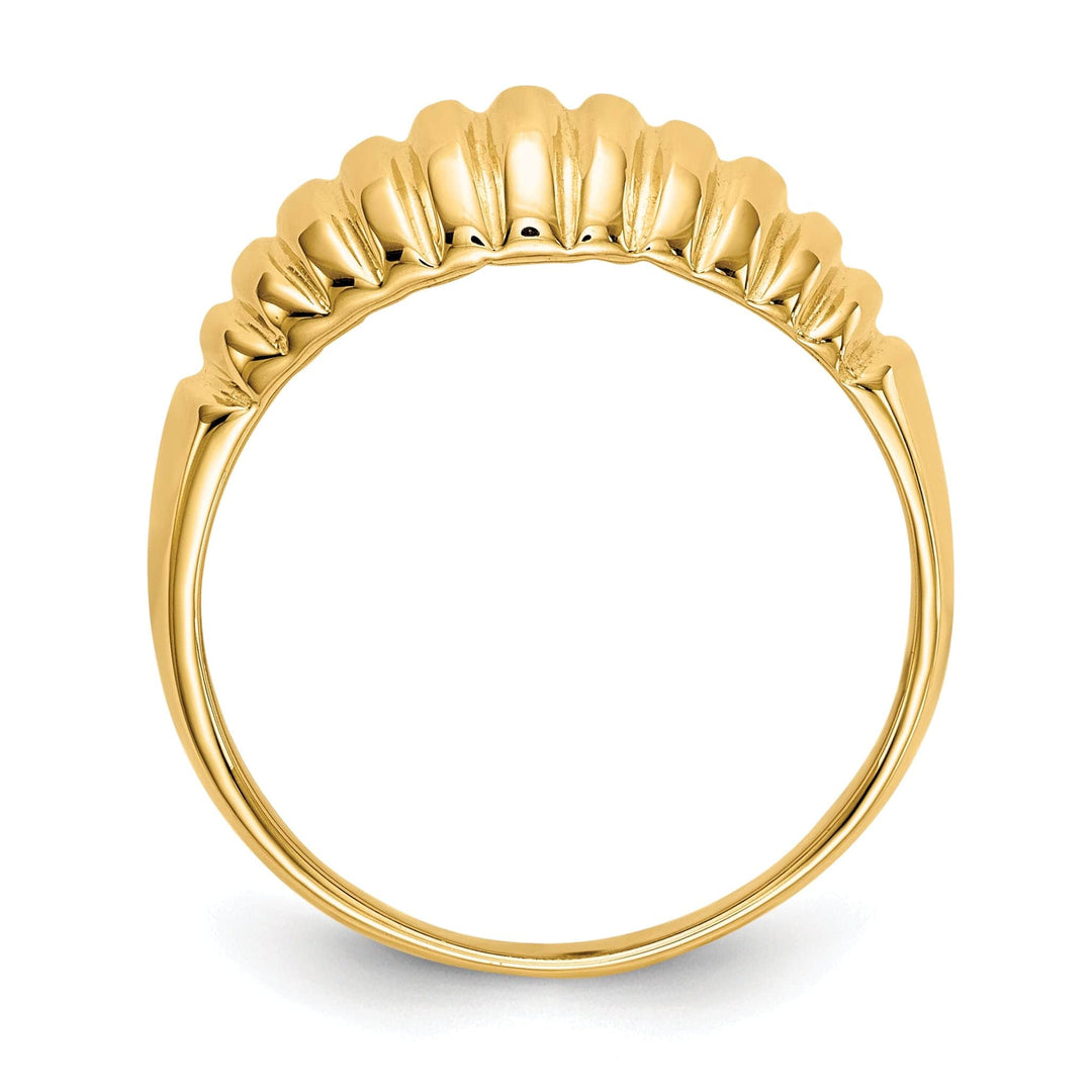 Lovely Rita's Ring 14k Yellow Gold Polished Ribbed Dome Ring