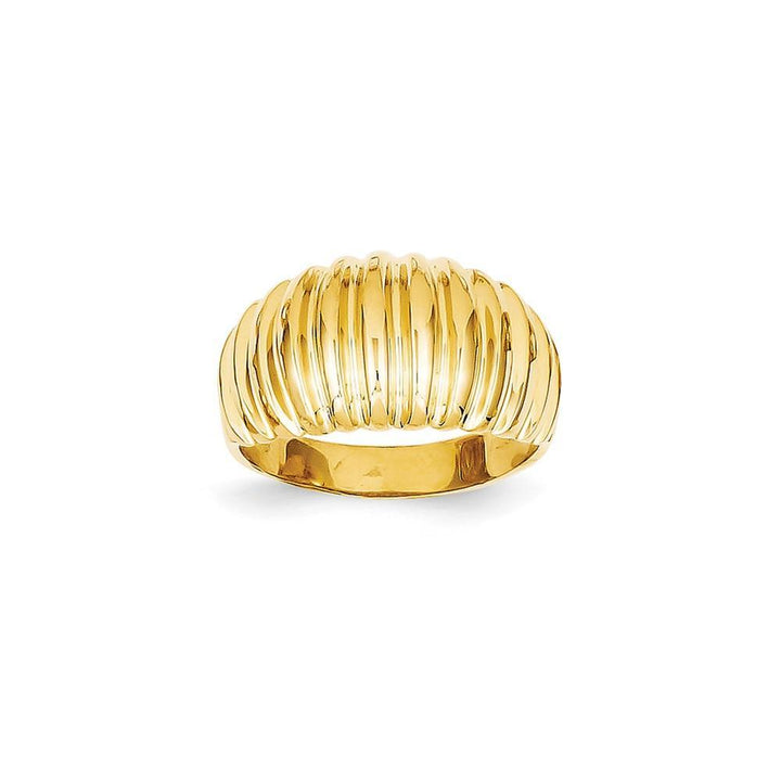Lovely Rita's Ring 14k Yellow Gold Polished Ribbed Dome Ring
