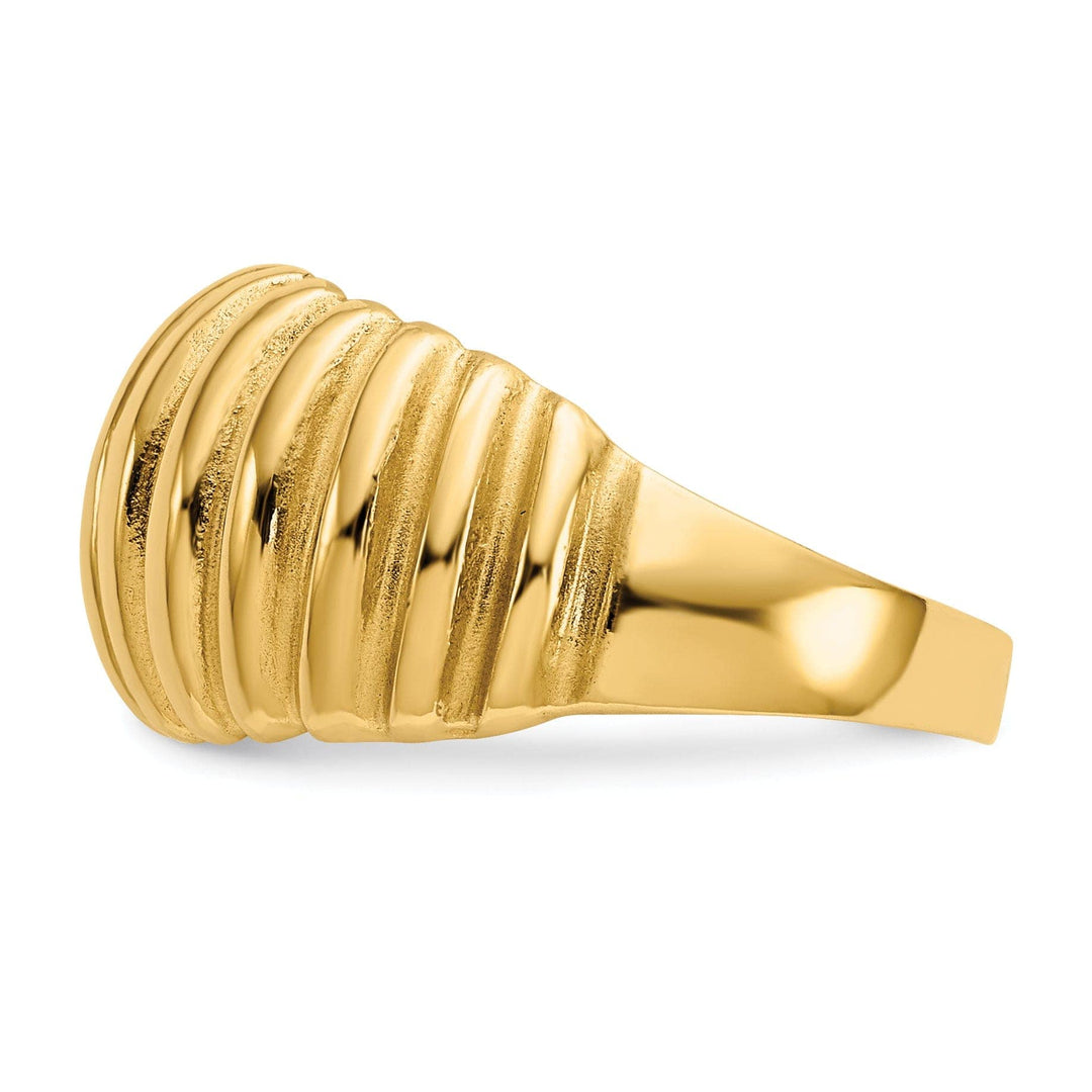 Lovely Rita's Ring 14k Yellow Gold Polished Ribbed Dome Ring