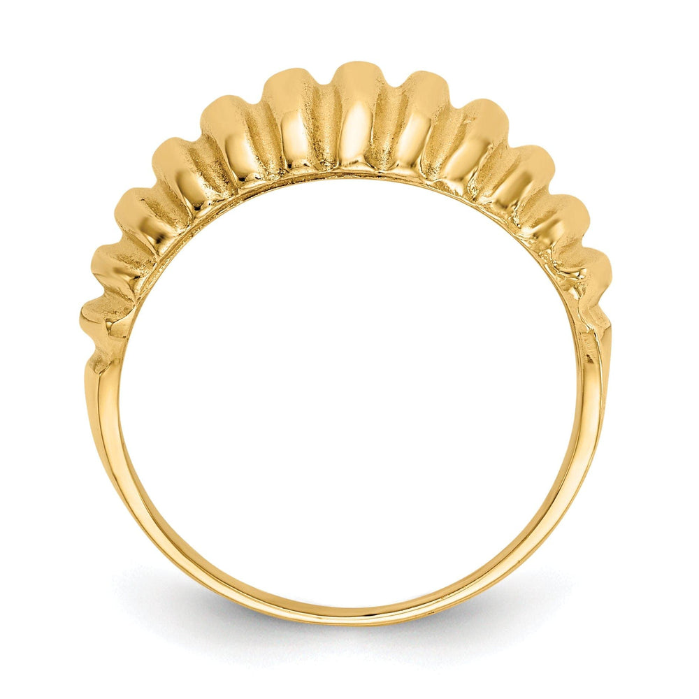 Lovely Rita's Ring 14k Yellow Gold Polished Ribbed Dome Ring