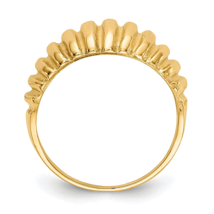 Lovely Rita's Ring 14k Yellow Gold Polished Ribbed Dome Ring