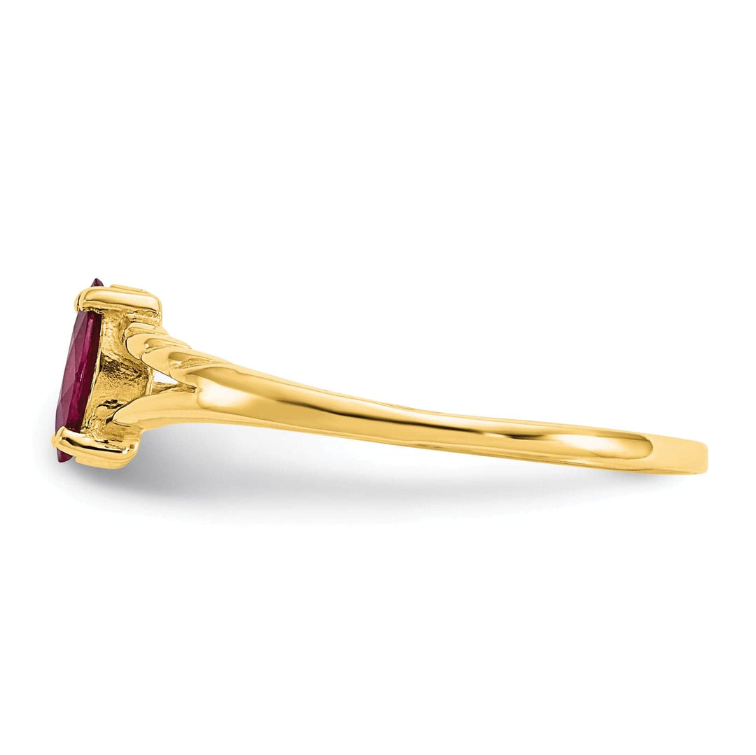 Lovely Rita's Ring 14k Yellow Gold Polished Ruby Birthstone Ring
