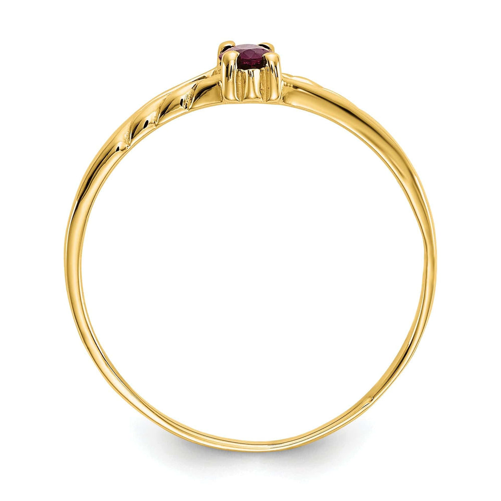 Lovely Rita's Ring 14k Yellow Gold Polished Ruby Birthstone Ring