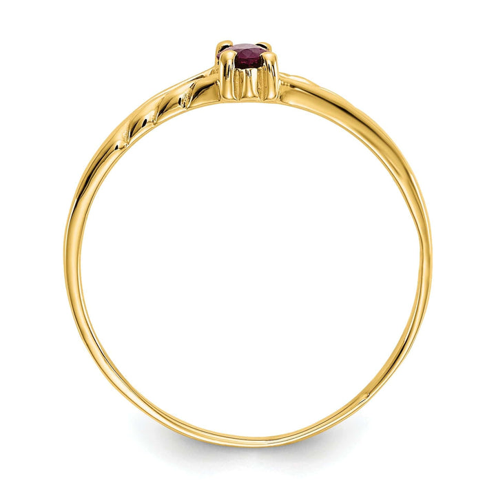 Lovely Rita's Ring 14k Yellow Gold Polished Ruby Birthstone Ring