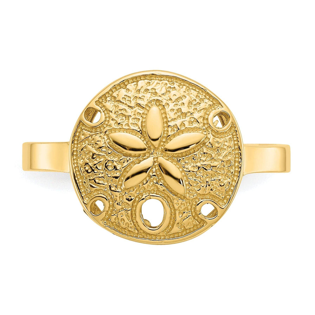 Lovely Rita's Ring 14k Yellow Gold Polished Sand Dollar Ring