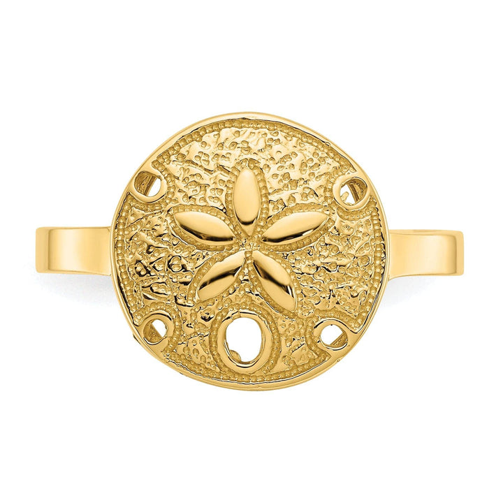 Lovely Rita's Ring 14k Yellow Gold Polished Sand Dollar Ring