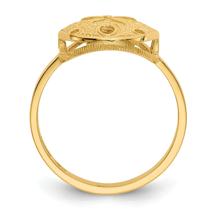Lovely Rita's Ring 14k Yellow Gold Polished Sand Dollar Ring