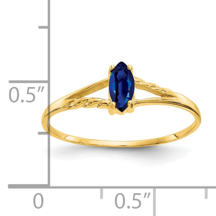 Lovely Rita's Ring 14k Yellow Gold Polished Sapphire Birthstone Ring