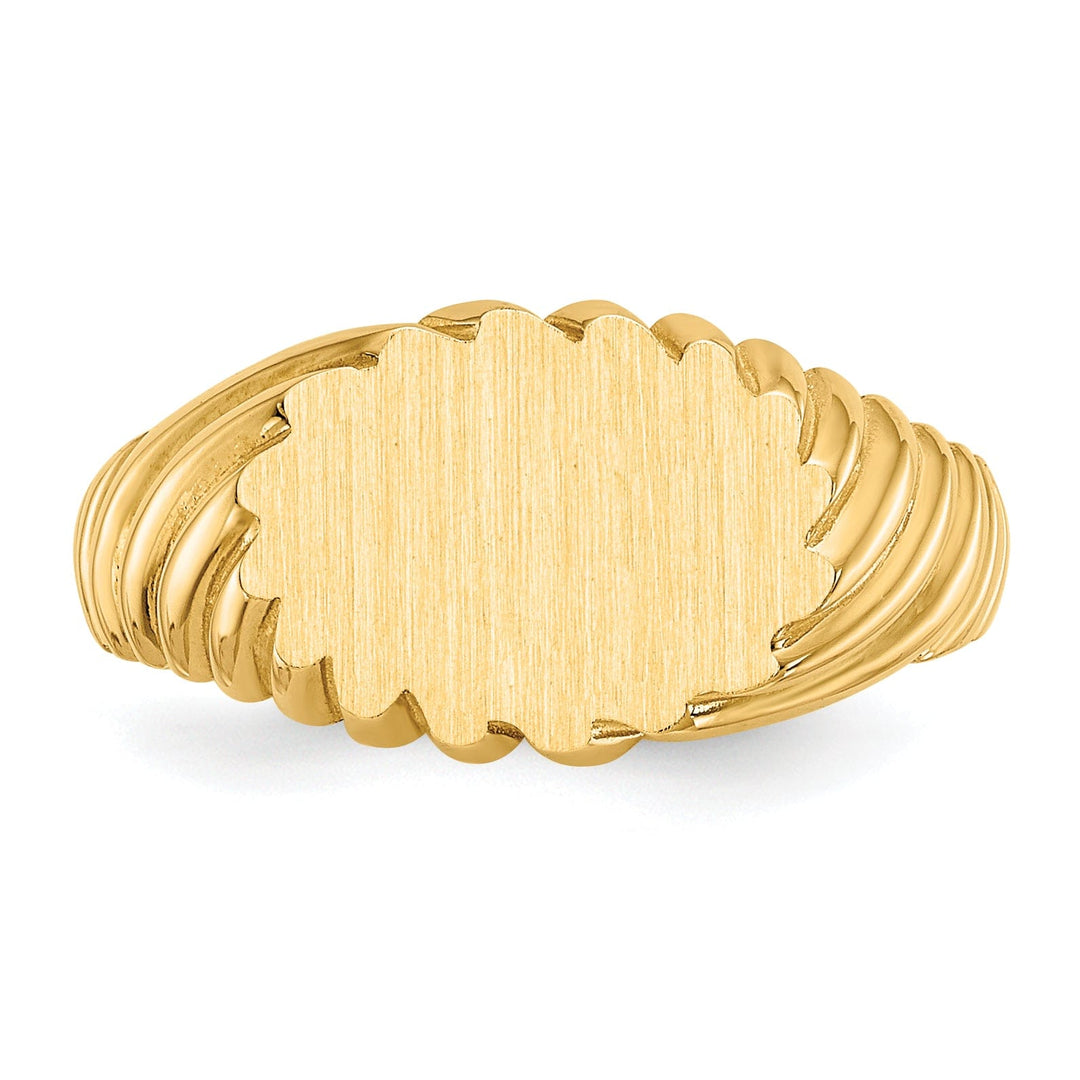 Lovely Rita's Ring 14k Yellow Gold Polished Satin Signet Ring