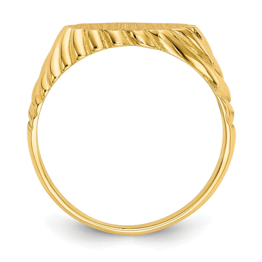 Lovely Rita's Ring 14k Yellow Gold Polished Satin Signet Ring
