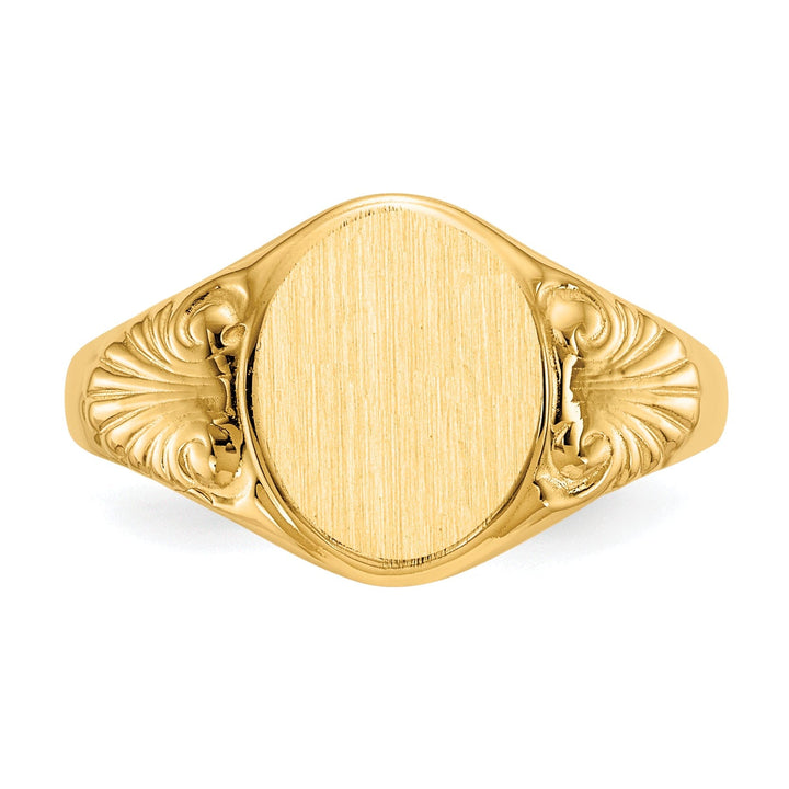Lovely Rita's Ring 14k Yellow Gold Polished Satin Signet Ring