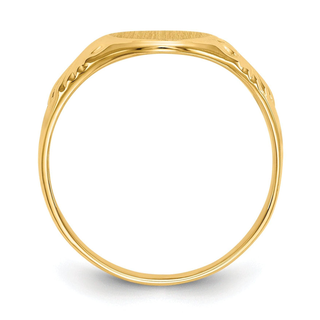 Lovely Rita's Ring 14k Yellow Gold Polished Satin Signet Ring