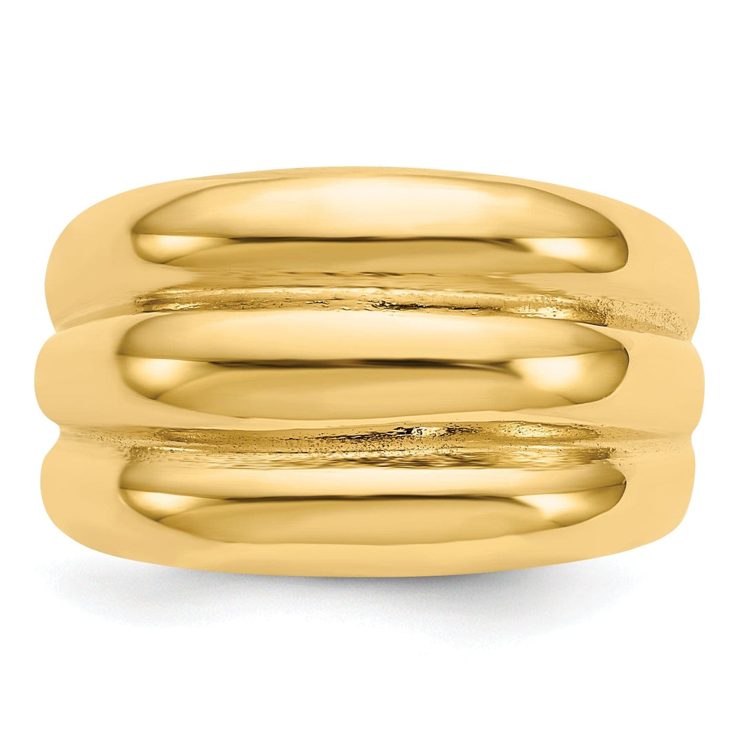Lovely Rita's Ring 14k Yellow Gold Polished Scalloped Dome Ring