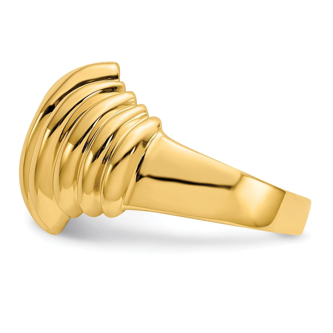 Lovely Rita's Ring 14k Yellow Gold Polished Scalloped Dome Ring