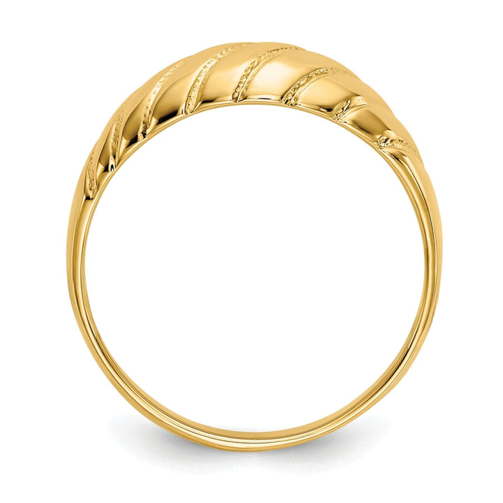 Lovely Rita's Ring 14k Yellow Gold Polished Scalloped Dome Ring