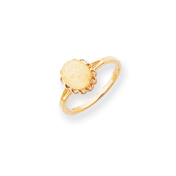 Lovely Rita's Ring 14k Yellow Gold Polished Solid Signet Ring